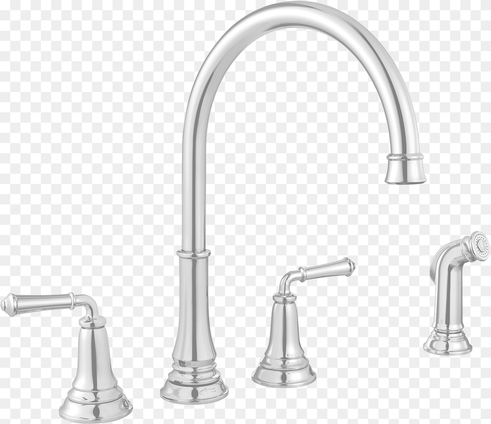 Delancy Widespread Kitchen Faucet In Polished Chrome Widespread Kitchen Faucet, Bathroom, Indoors, Room, Shower Faucet Png Image