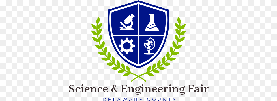 Delaware County Science And Engineering Fair Vertical, Emblem, Symbol, Armor, Shield Free Png