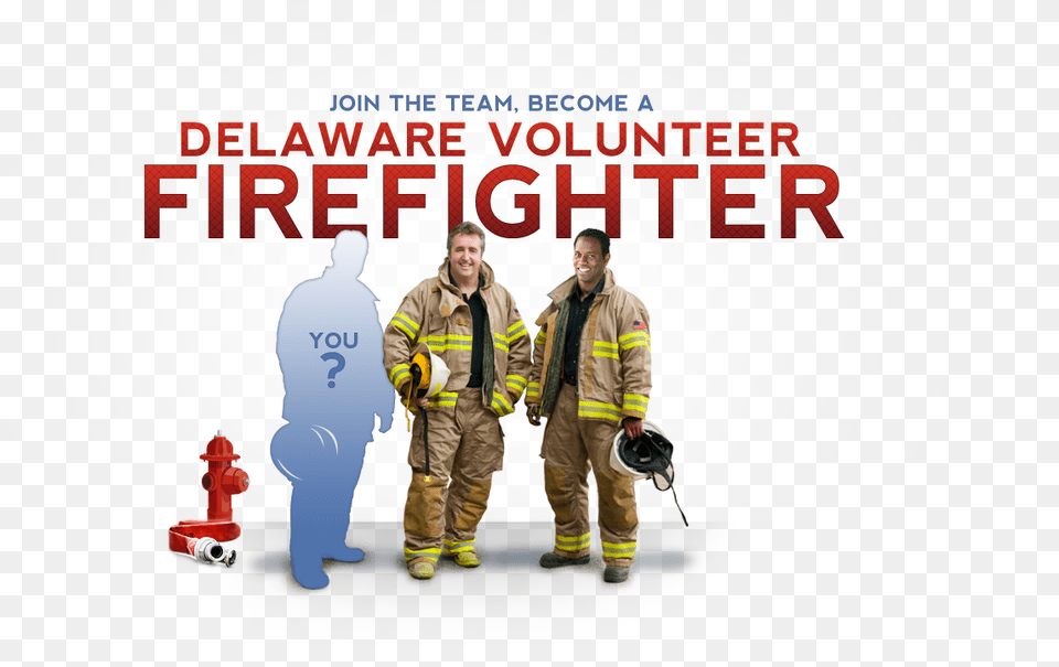 Delaware Volunteer Firefighter, Adult, Person, People, Man Png Image
