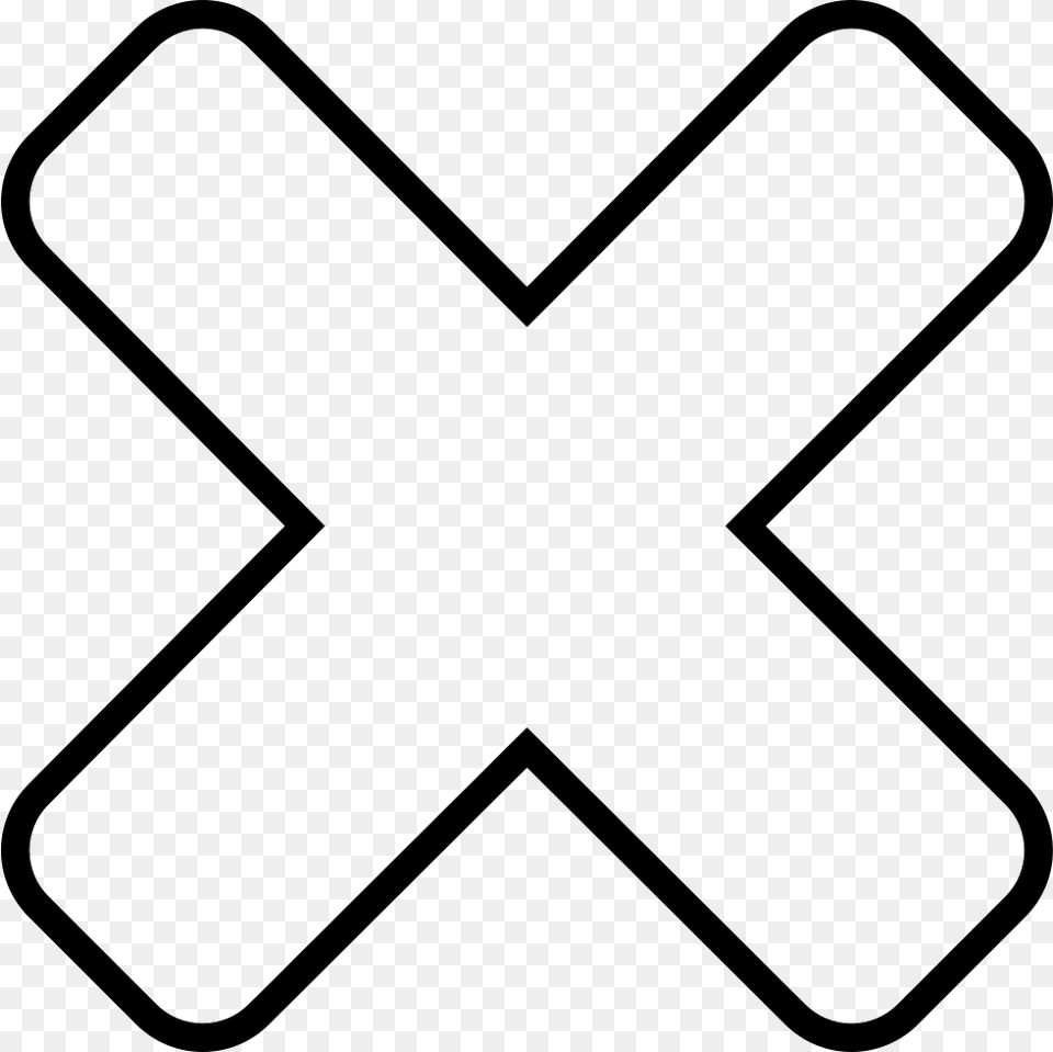 Delete Cross Outline Interface Symbol Svg Icon Png