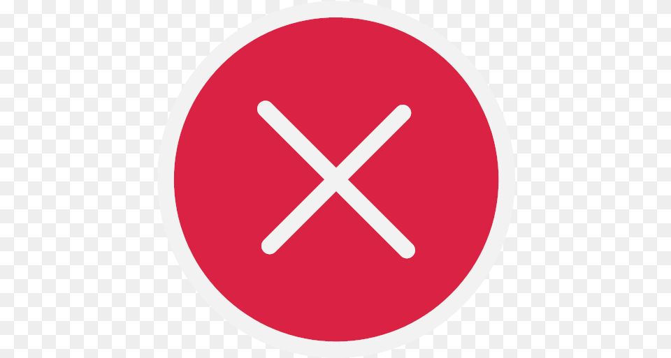 Delete Deny No Out Sign X Icon, Symbol, Road Sign, Disk Free Png