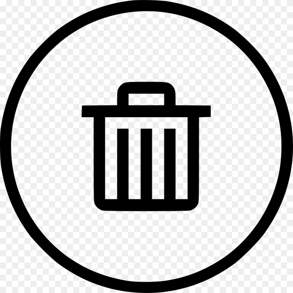 Delete Trash Dustbin Garbage Remove Recyclebin Ui, Bag, Stencil Free Png