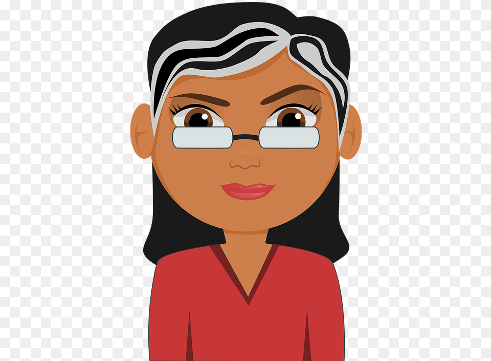 Delfina Martinez39s Profile Photo Woman With Glasses Cartoon, Adult, Female, Person, Face Png