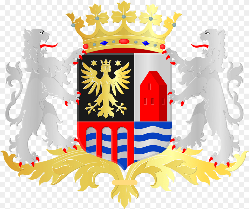 Delfzijl Wapen Clipart, Emblem, Symbol, Armor Png