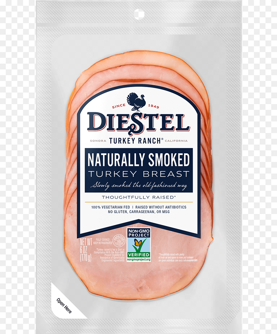 Deli Pre Sliced Turkeybreast Naturallysmoked Nongmo Diestel Smoked Turkey, Food, Ham, Meat, Pork Free Png