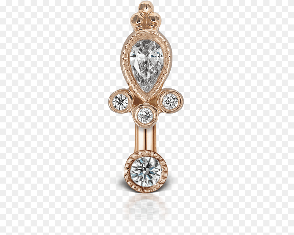 Delia And Solitaire Diamond Rook Barbell Rook Jewelry Diamond, Accessories, Earring, Gemstone Png Image