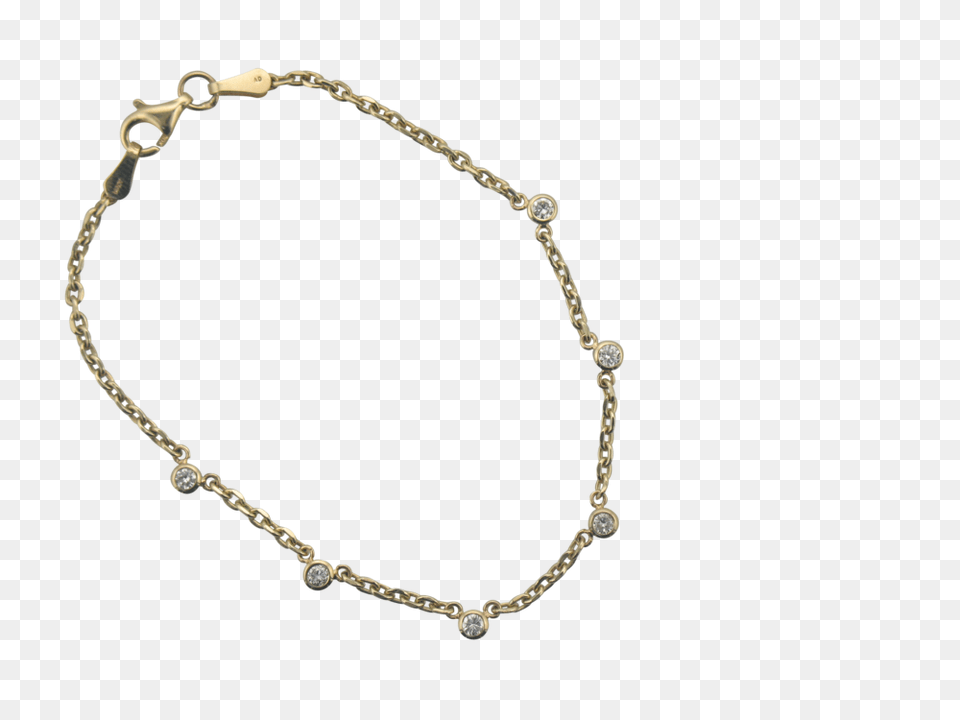 Delicate Yellow Gold Diamond Station Bracelet Scottsdale, Accessories, Jewelry, Necklace Png Image