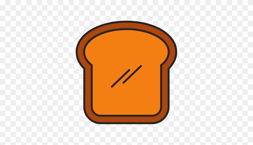 Delicious Bread Slice Isolated Icon, Food, Toast Free Transparent Png