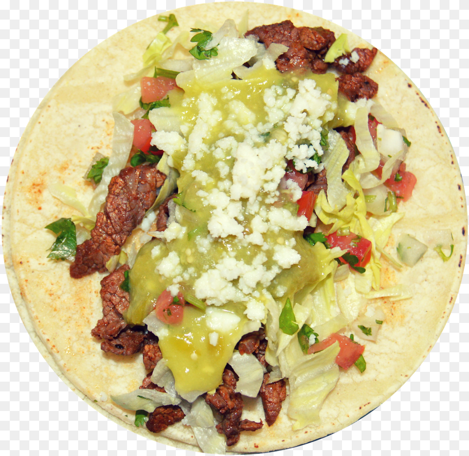 Delicious Flavorful Tacos Made With Our Special Green Corn Tortilla, Food, Plate, Taco Png Image