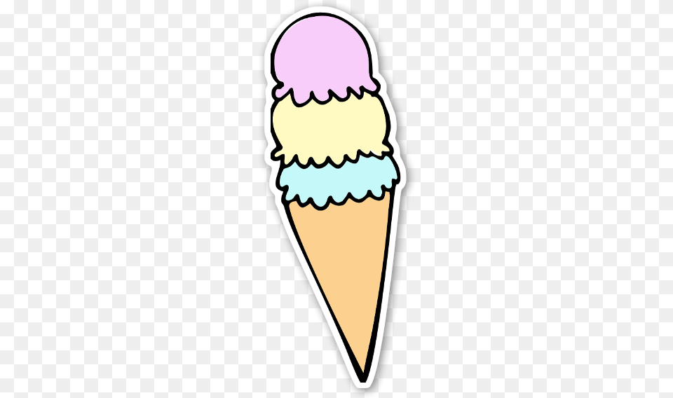 Delicious Sticker Of Ice Cream Ice Cream Stickers, Dessert, Food, Ice Cream, Person Free Png Download