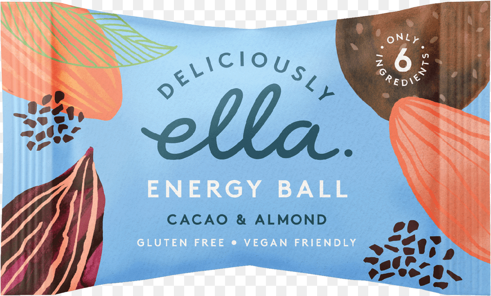 Deliciously Ella Cacao Amp Almond Energy Ball X Deliciously Ella Packaging, Flag, Cushion, Home Decor, Advertisement Free Png