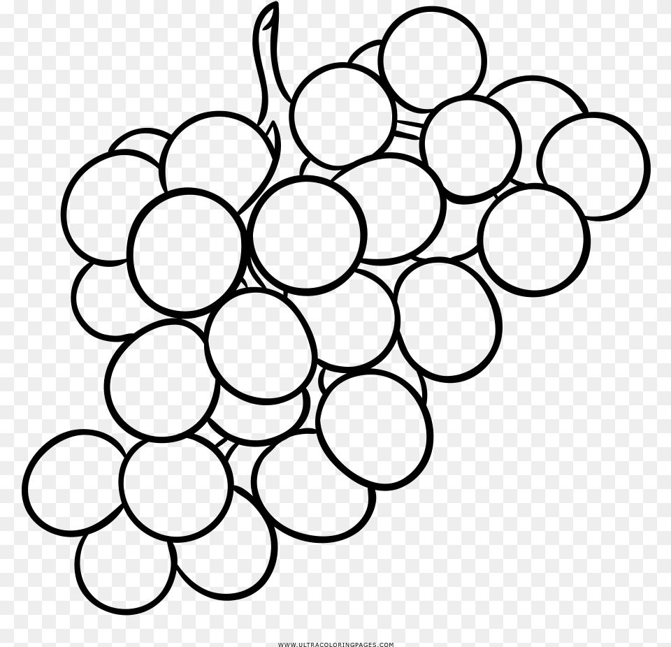 Delighted Grapes Coloring, Gray Free Png Download