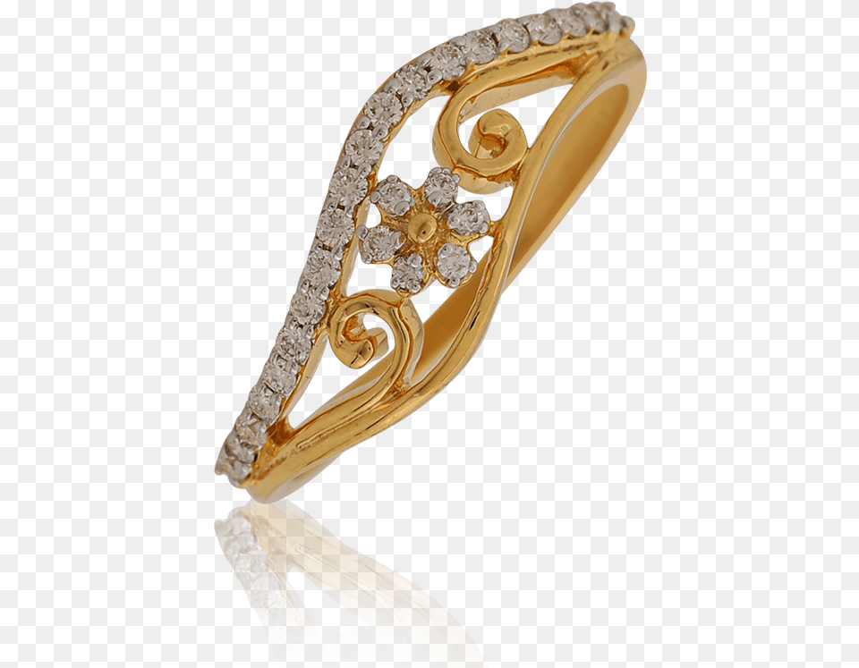 Delightful Swirl Bloom Diamond Ring Diamond, Accessories, Gemstone, Gold, Jewelry Free Transparent Png