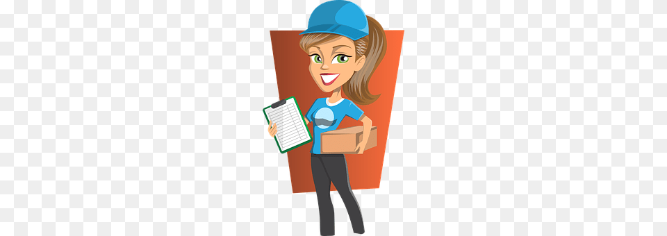 Delivery Box, Adult, Person, Woman Free Png