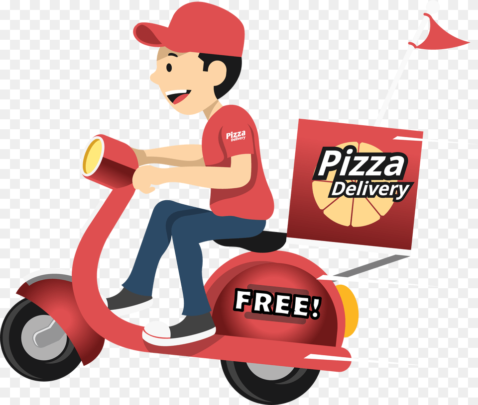 Delivery, Transportation, Scooter, Vehicle, Machine Png Image