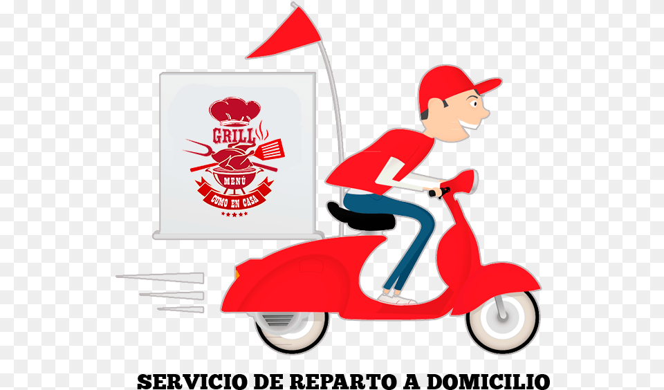 Delivery Bike Vector, Vehicle, Transportation, Scooter, Grass Png