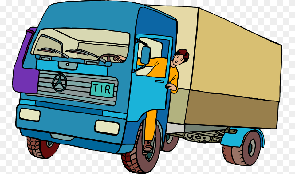 Delivery Clipart Commercial Vehicle, Moving Van, Transportation, Van, Wheel Free Png Download