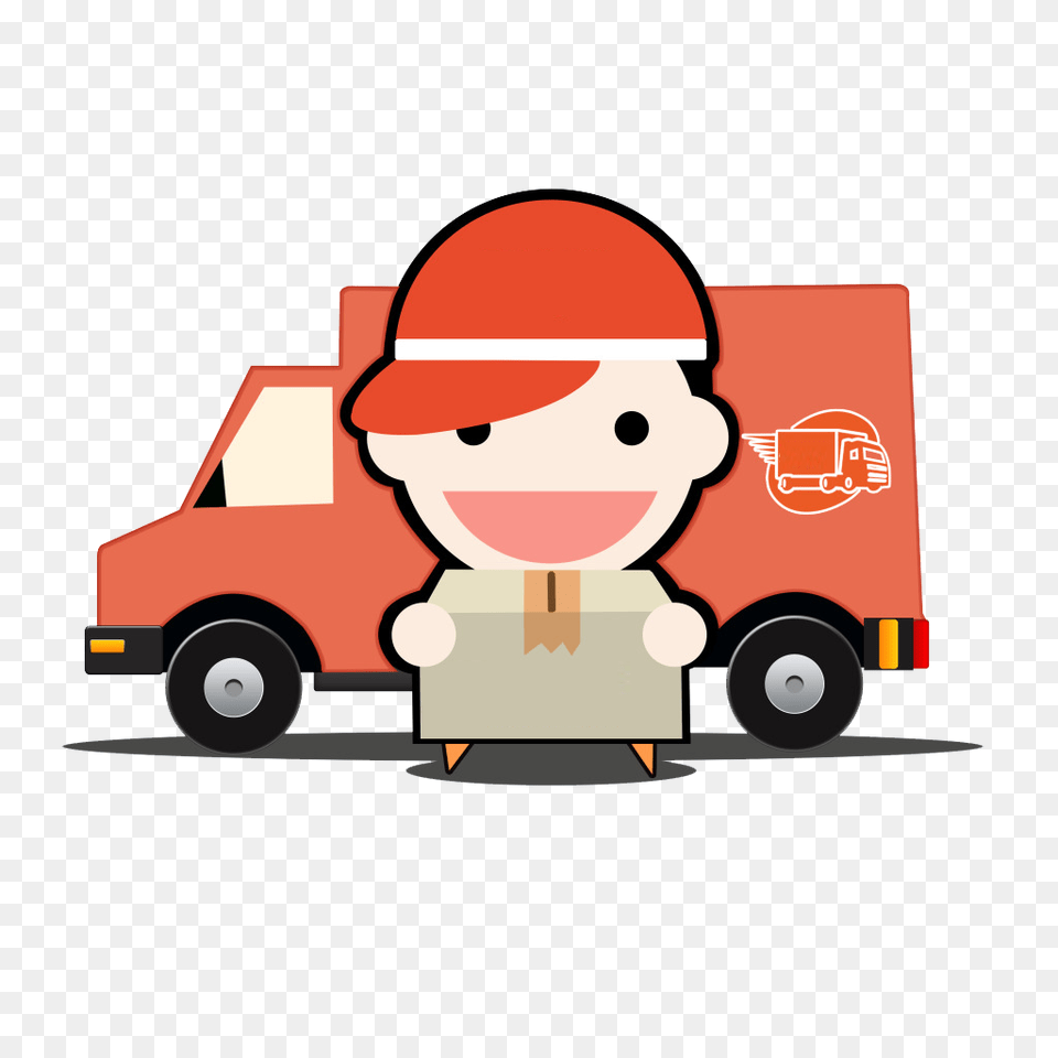Delivery Clipart Courier Boy, Box, Cardboard, Carton, Package Png Image