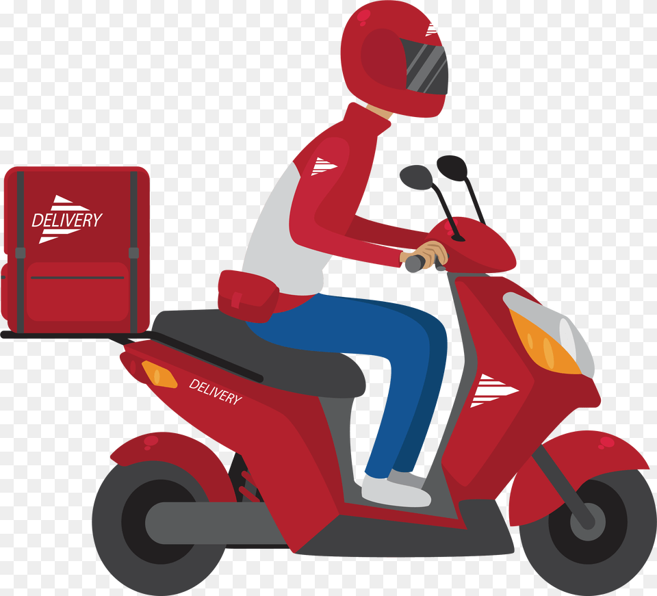 Delivery Clipart Delivery Scooter, Vehicle, Transportation, Tool, Plant Png