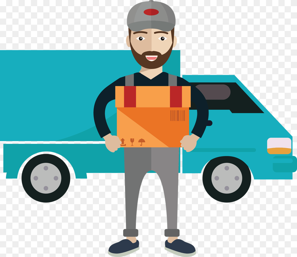 Delivery Courier Royalty Illustration Courier, Box, Cardboard, Carton, Person Png