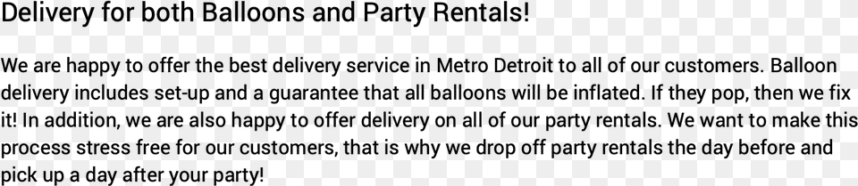 Delivery For Both Balloons And Party Rentals We Are Florida, Gray Free Png