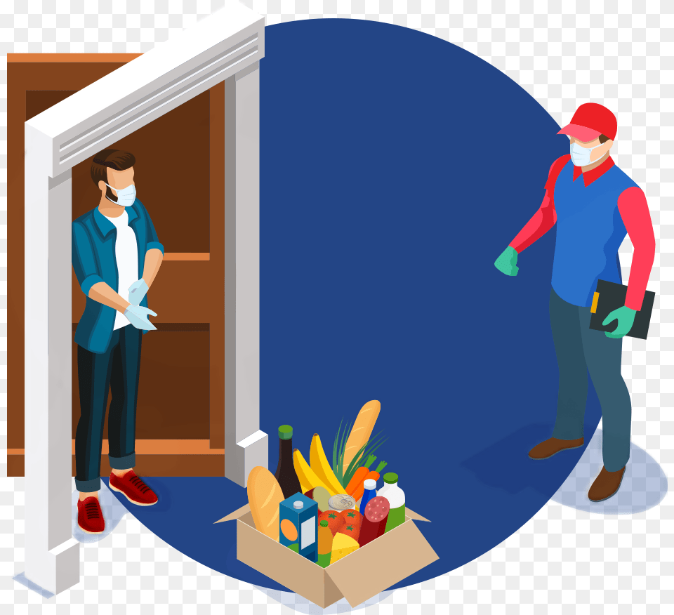 Delivery Icon, Box, Glove, Person, Clothing Png