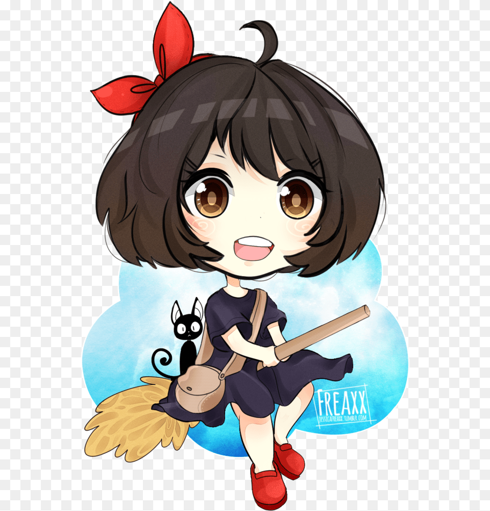 Delivery Service By Jessicafreaxx Kiki39s Delivery Service Chibi, Book, Comics, Publication, Baby Png Image