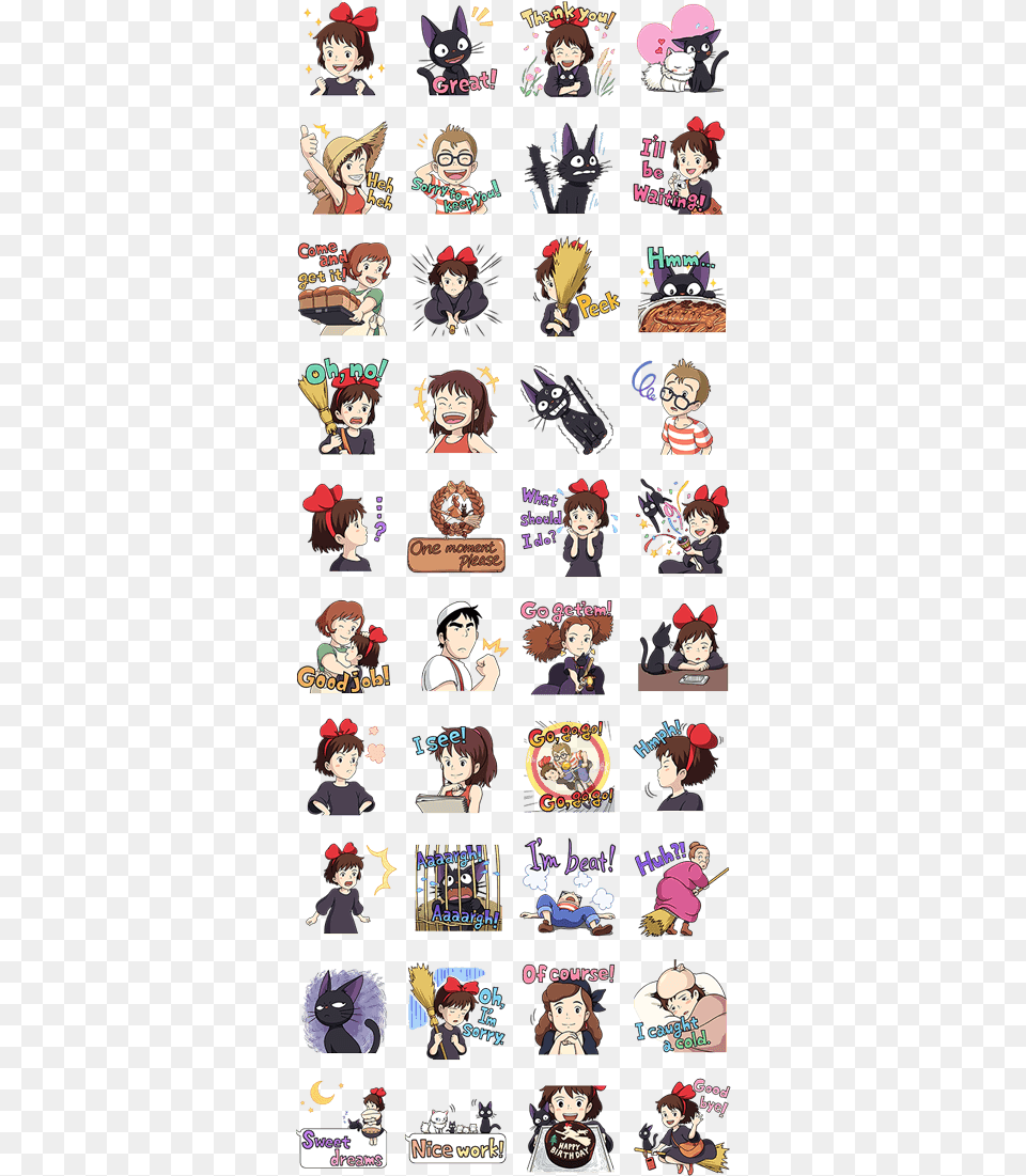 Delivery Service Kiki39s Delivery Service Stickers, Book, Comics, Publication, Person Free Png