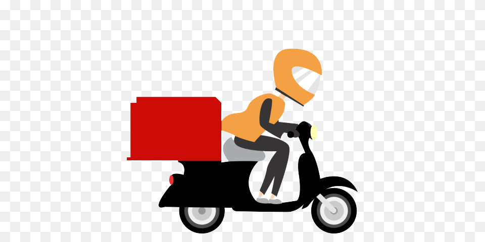 Delivery Transparent, Scooter, Vehicle, Transportation, Motorcycle Free Png