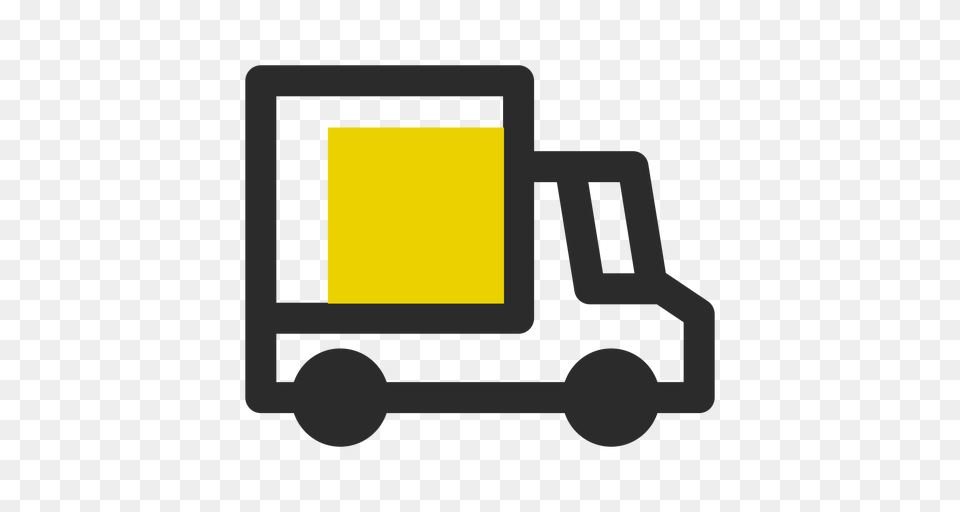 Delivery Truck Colored Stroke Icon, Moving Van, Transportation, Van, Vehicle Png