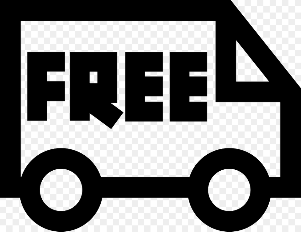 Delivery Truck Commercial Transportation Transport, Stencil, Moving Van, Van, Vehicle Free Transparent Png