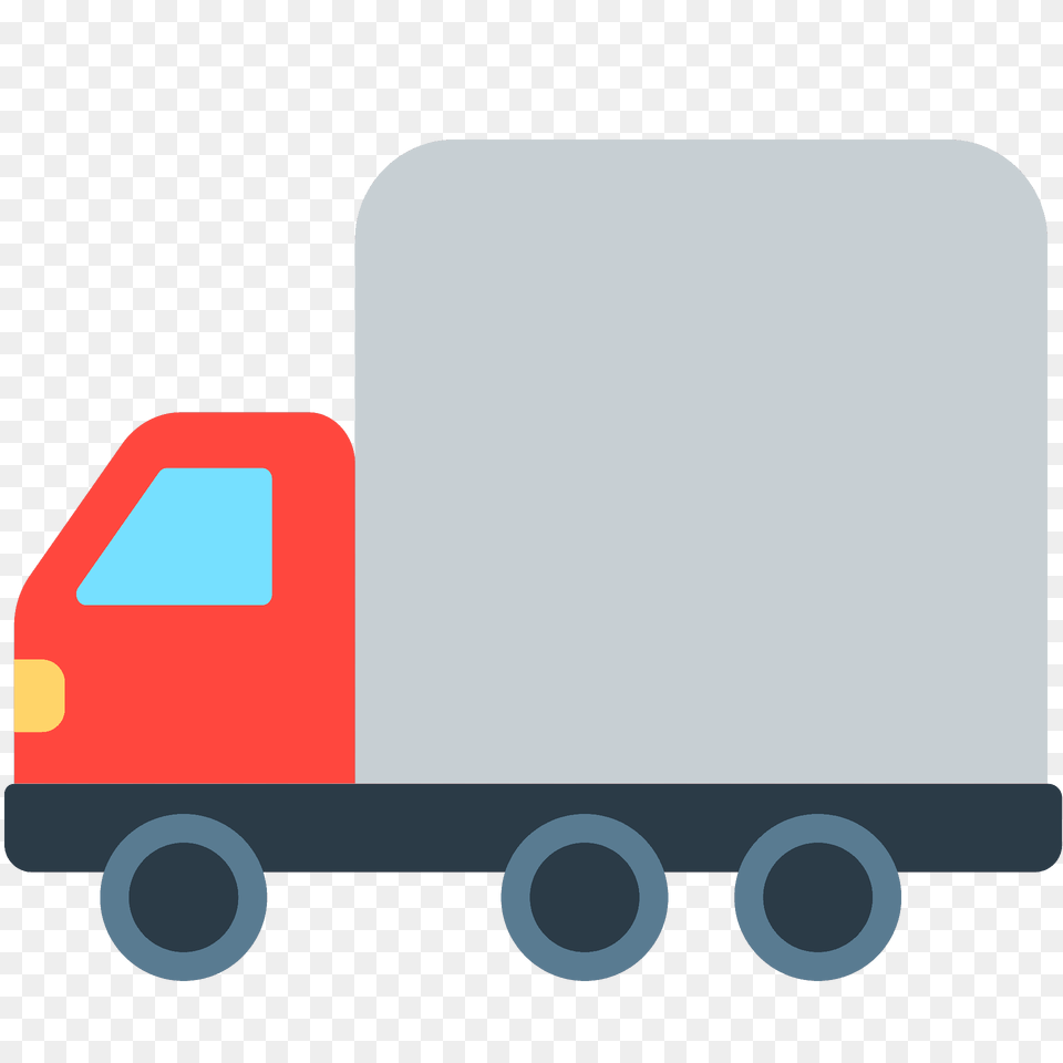 Delivery Truck Emoji Clipart, Trailer Truck, Transportation, Vehicle, Moving Van Png Image