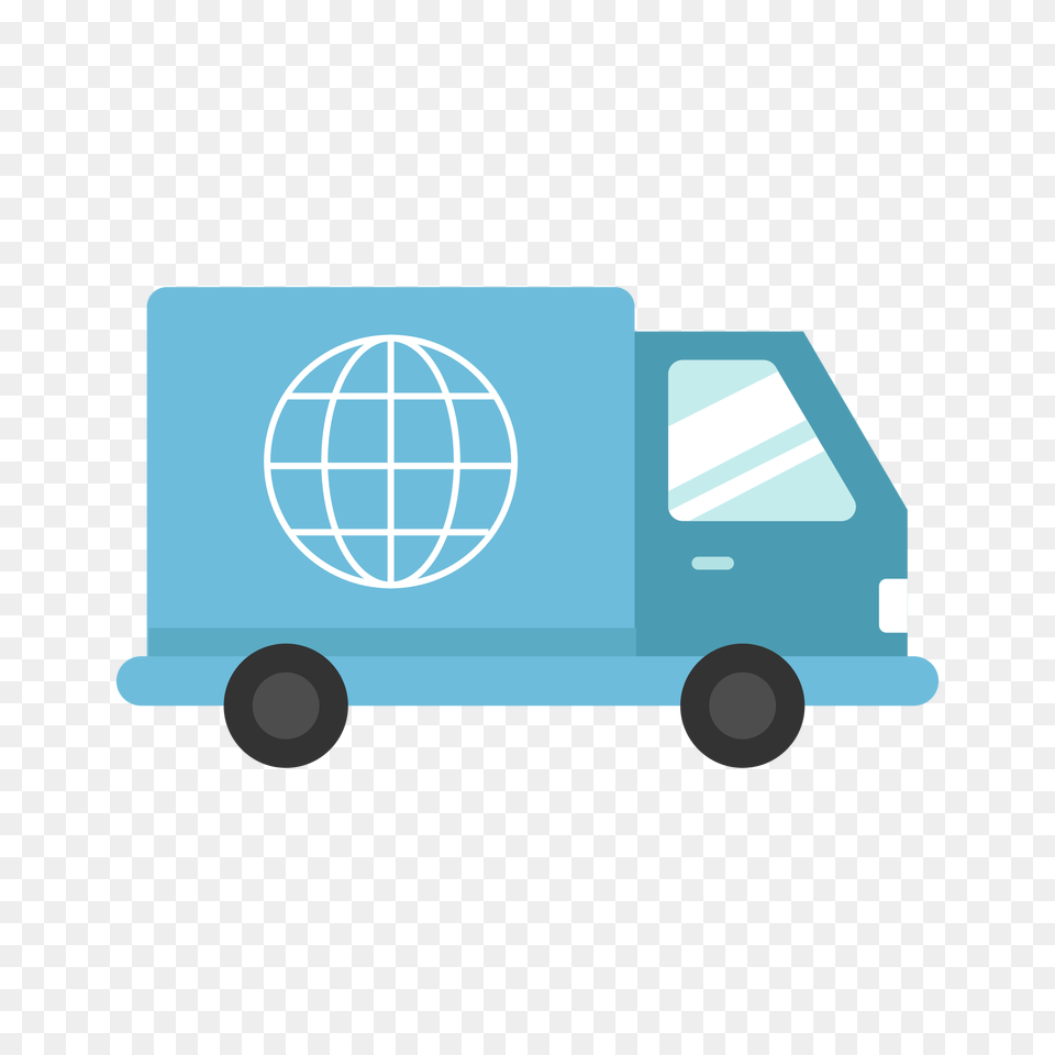 Delivery Truck Flat Icon Vector, Moving Van, Transportation, Van, Vehicle Png