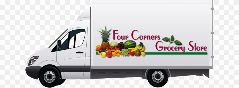 Delivery Truck Grocery Delivery Service, Vehicle, Van, Transportation, Moving Van Free Transparent Png