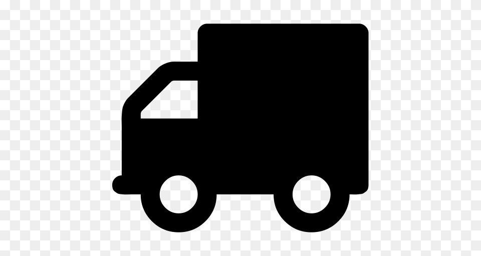 Delivery Truck Silhouette Delivery Truck Pickup Icon With, Gray Free Png Download