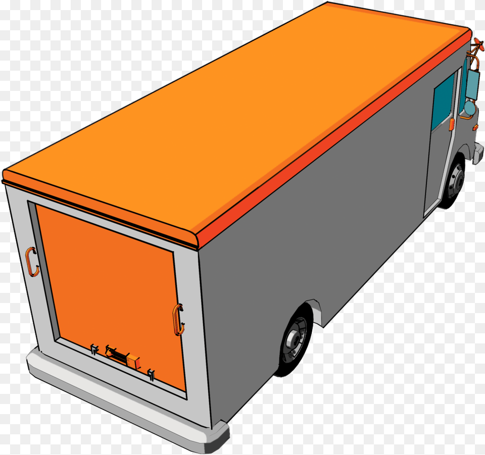 Delivery Truck Top View Clipart Top View Truck Transparent, Transportation, Van, Vehicle, Car Png