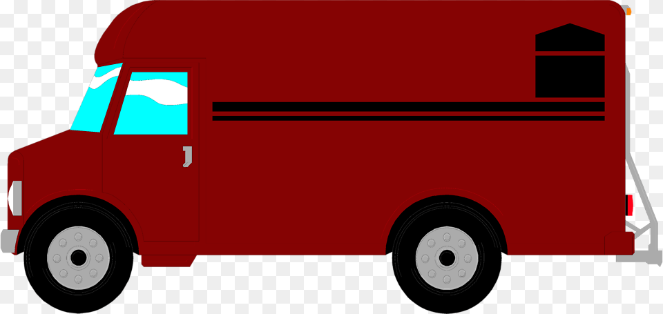 Delivery Van Clipart Red Food Truck Clip Art, Transportation, Vehicle, Moving Van, Caravan Free Transparent Png