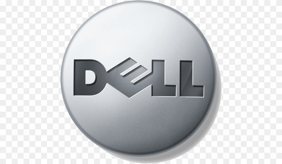 Dell Logo Background Dell Logo Gray, Badge, Emblem, Symbol, Disk Free Transparent Png