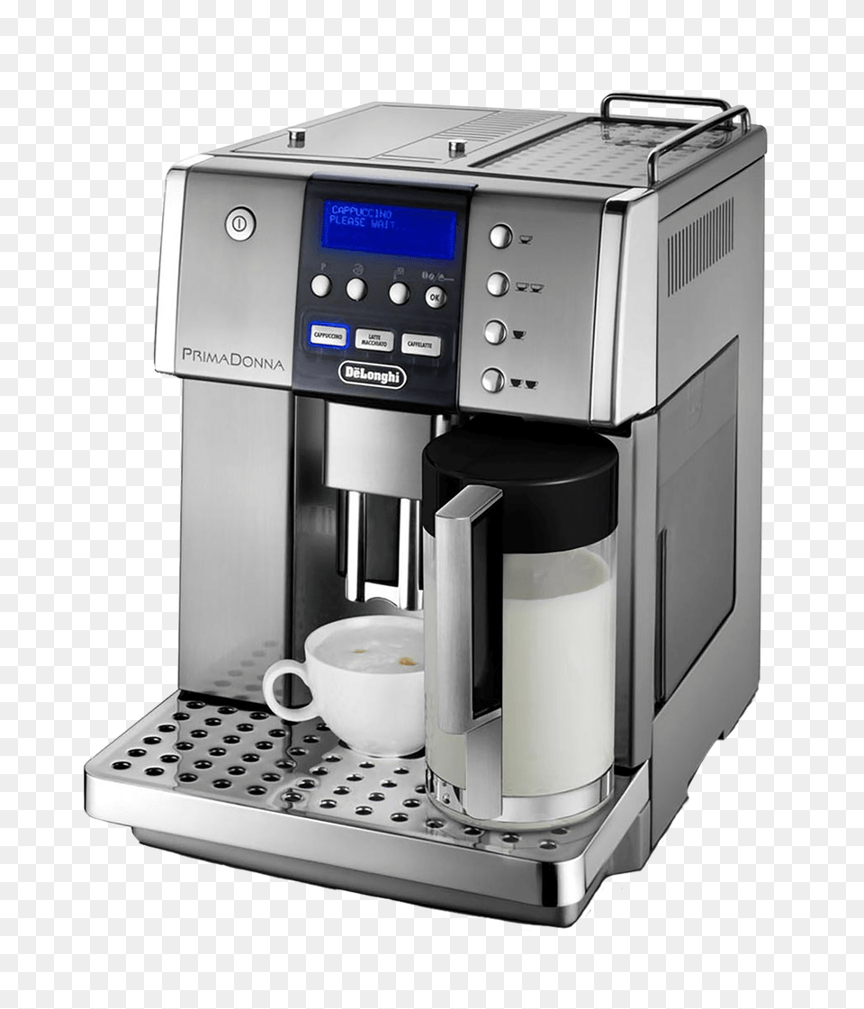 Delonghi Prima Donna Coffee Machine, Cup, Beverage, Coffee Cup, Appliance Free Png