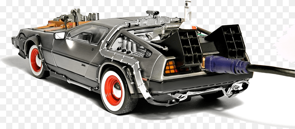 Delorean Back To The Future Scale Model, Car, Transportation, Vehicle, Machine Png