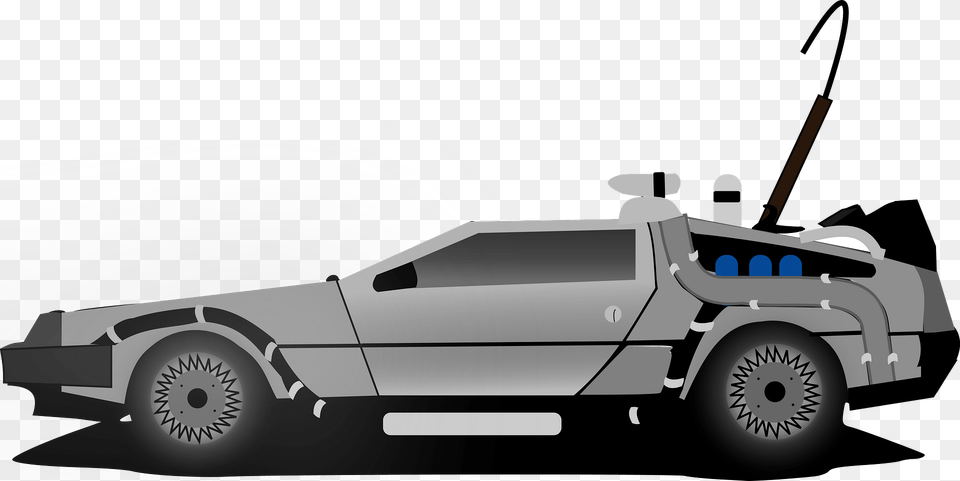 Delorean Car Back To The Future Clipart, Machine, Wheel, Tow Truck, Transportation Png