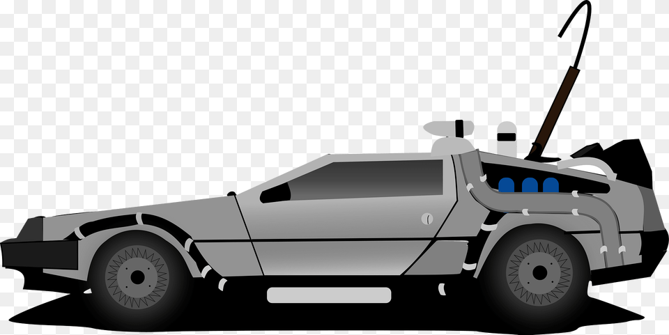 Delorean Clipart, Grass, Plant, Wheel, Machine Png Image