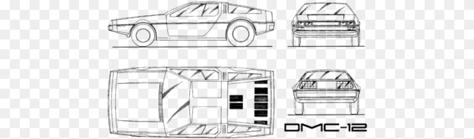 Delorean Clipart Black And White, Arch, Architecture, City, Cad Diagram Png Image