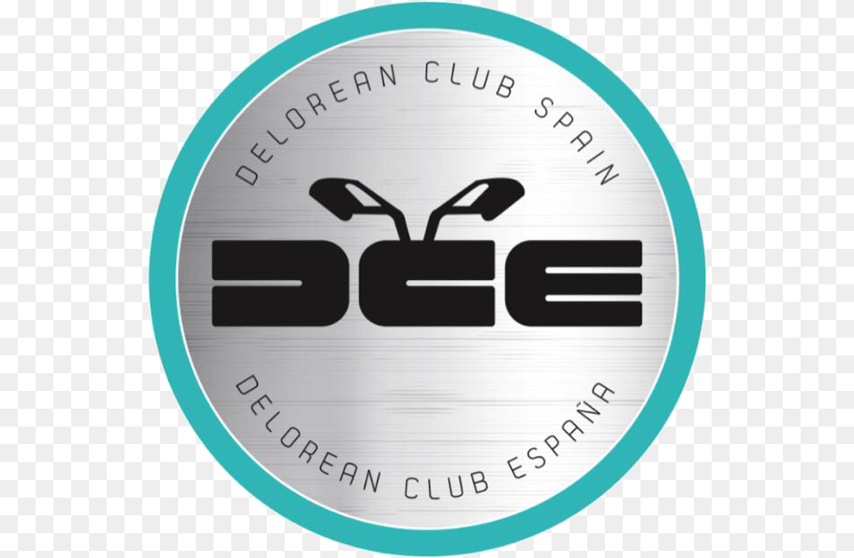 Delorean Club Spain Label, Logo, Road Sign, Sign, Symbol Png Image