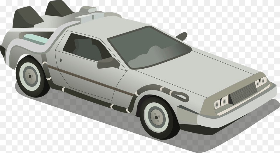 Delorean Dmc 12 Time Machine Clipart, Car, Coupe, Vehicle, Transportation Free Png