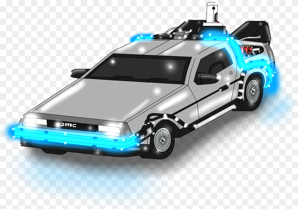 Delorean Render Police Car, Transportation, Vehicle, Machine, Wheel Free Transparent Png