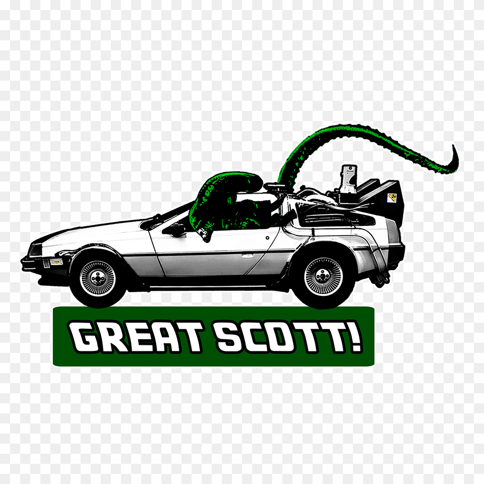 Delorean Time Machine The Bensin Clothing Company, Grass, Plant, Car, Transportation Free Transparent Png