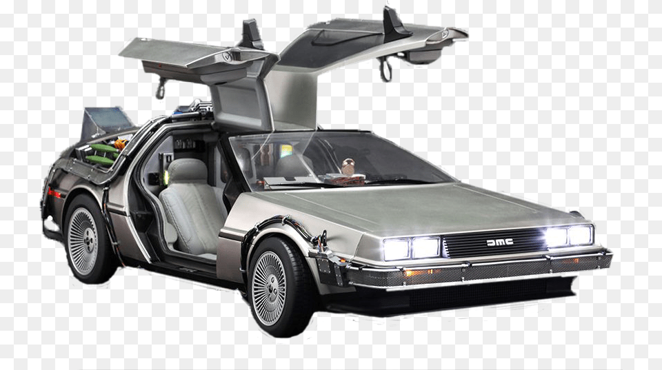 Delorean Dmc Hot Toys Back To The Future Delorean 16 Scale Collectible, Alloy Wheel, Vehicle, Transportation, Tire Free Transparent Png