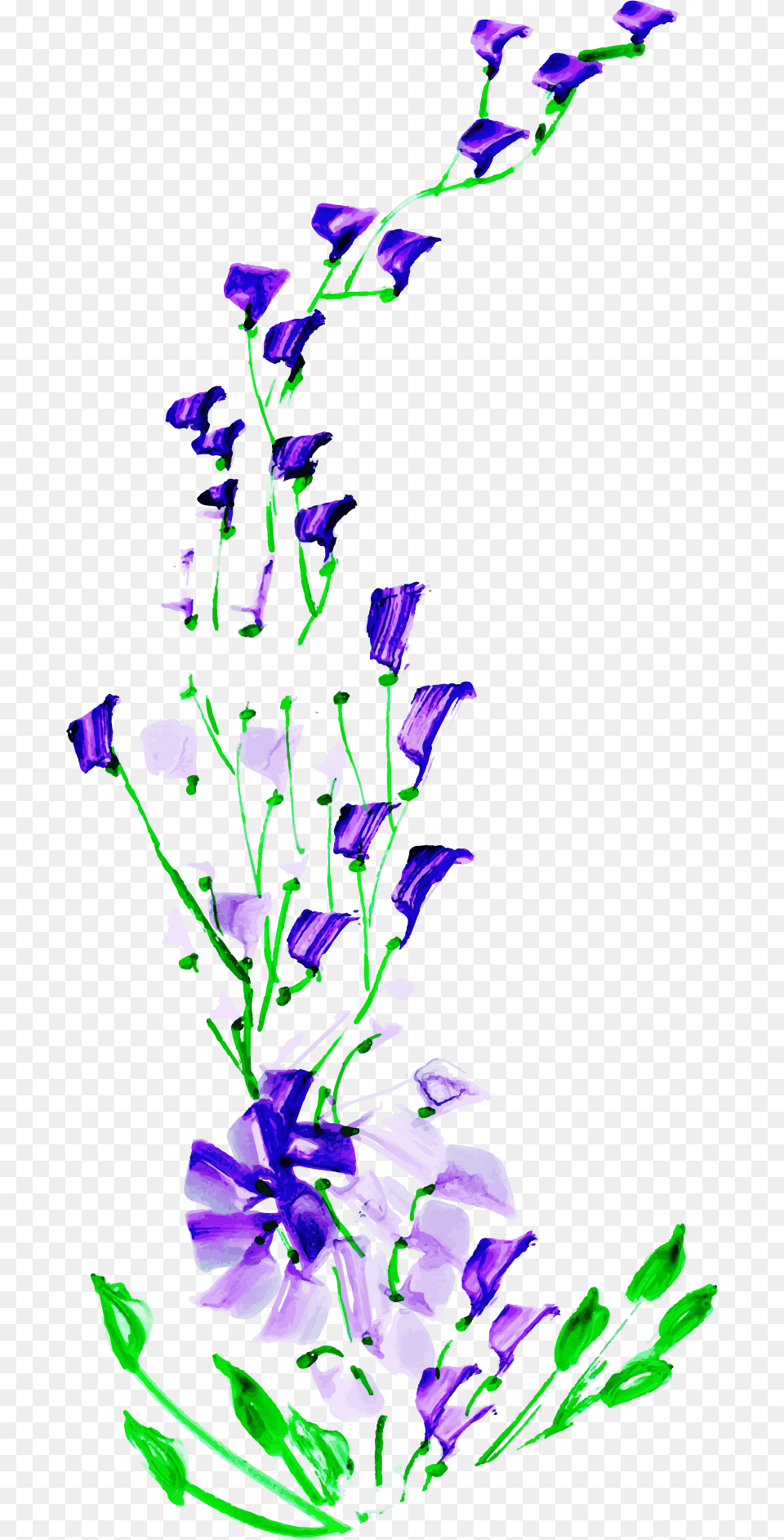 Delphinium, Art, Pattern, Purple, Graphics Png