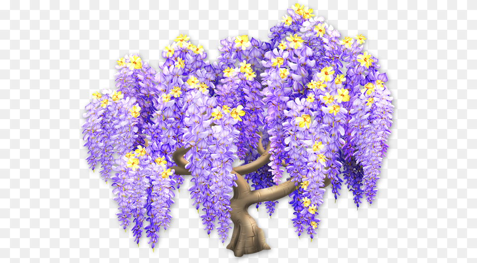 Delphinium Drawing Wisteria Hay Day Purple Tree, Flower, Plant, Lavender, Flower Arrangement Png Image